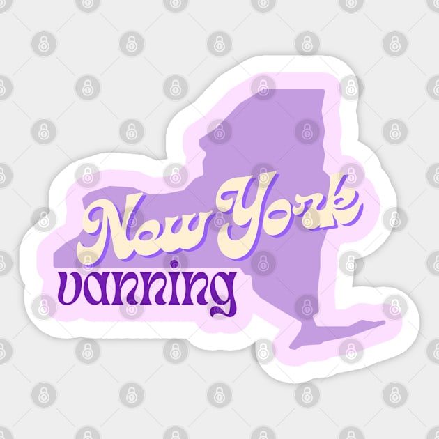 New York Vanning (Groovy Purple) Sticker by NextGenVanner